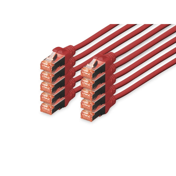 ARNES DIGITUS CAT 6 S-FTP LSZH 5MT PACK 10 ROJO