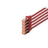 DIGITUS HARNESS CAT 6 S-FTP LSZH 10MT PACK 5 RED