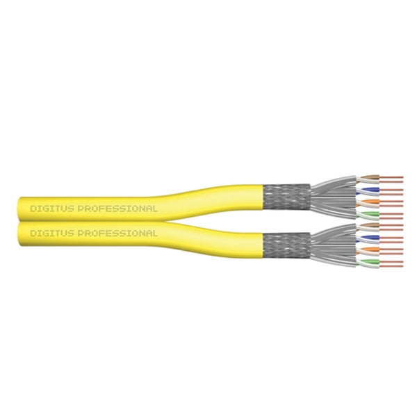 DIGITUS CAT 7A S-FTP INST CABLE 1500 MHZ 50575 AWG 22/1 500 M DRUM DX YELLOW