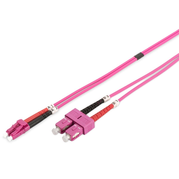 DIGITUS CHICOTE FIBRA DPX MULTIMODE 50/125 LC/SC OM4 - 7MT