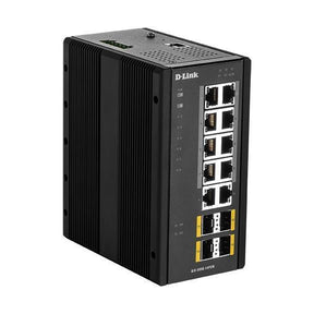 D-LINK SWITCH L2 MANAGED INDUSTRIAL DIN-RAIL 10x100/1000 (8xPOE 240W) + 4xSFP