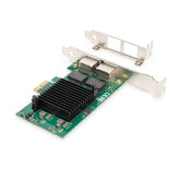 DIGITUS 2xGIGABIT PCI EXPRESS LOW PROFILE NETWORK CARD #NEW#