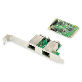 DIGITUS NETWORK CARD PCI EXPRESS DUAL GIGABIT ETHERNET MINI #NEW#