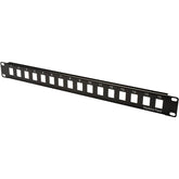 DIGITUS PATCH MODULAR PANEL 19 16P 1U BLACK EMPTY KEYSTONE