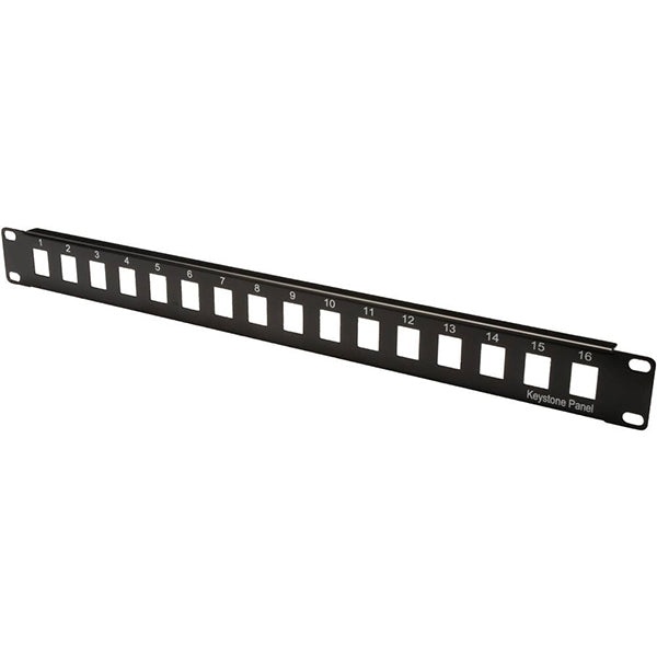 DIGITUS PATCH MODULAR PANEL 19 16P 1U BLACK EMPTY KEYSTONE