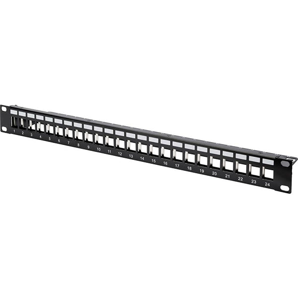 DIGITUS PATCH MODULAR PANEL 19 24P 1U BLACK EMPTY KEYSTONE