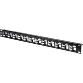 DIGITUS PATCH MODULAR PANEL 19 24P 1U EMPTY SHIELDED BLACK KEYSTONE