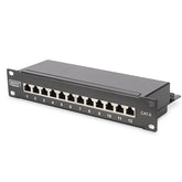 DIGITUS PATCH PANEL 10 CAT6 12P 1U BLINDADO PRETO