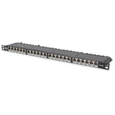 PATCH PANEL DIGITUS 19 24P CAT6 0.5U BLINDADO NEGRO