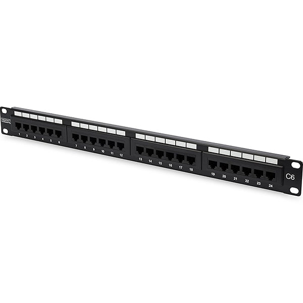 DIGITUS PATCH PANEL 19 24P CAT6 1U UTP BLACK