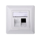 DIGITUS MIRROR + DOUBLE 45° SUPPORT FOR 2xRJ45 KEYSTONE 50X50 FRAME80x80