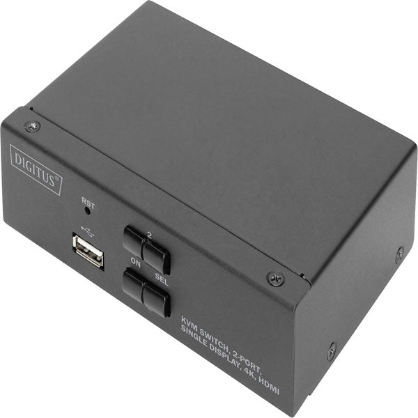 CONMUTADOR KVM DIGITUS 2 ORDENADORES 1 MONITOR 4K HDMI