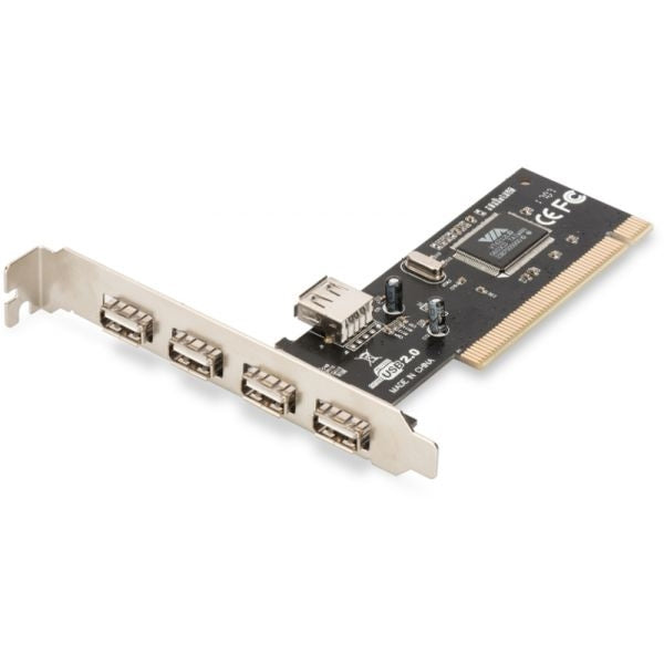 TARJETA ADICIONAL DIGITUS PCI USB 2.0 5 PUERTOS USB 4 EXTERNOS 1 INTERNO CHIPSET