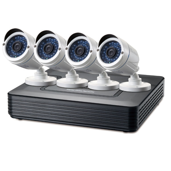 LEVELONE KIT VIDEO SURVEILLANCE CCTV 4 CHANNELS (INCL. CABLES AND 4 CAMERAS)