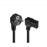 EWENT CABLE ALIMENTACION SCHUKO TO IEC C13 90 GRADOS 1.8MT