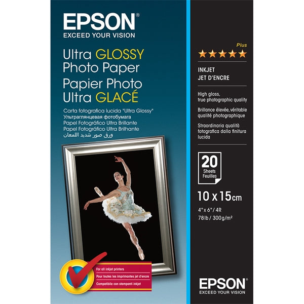 PAPEL FOTOGRAFICO BRILLANTE EPSON 20 HOJAS