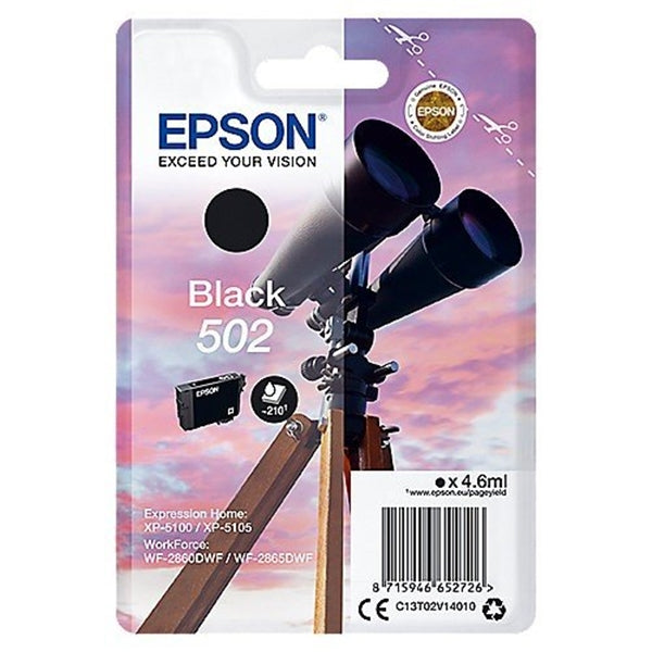 EPSON TINTEIRO PRETO 502 XP5100 XP5105 WF-2860DWF WF-2865DWF