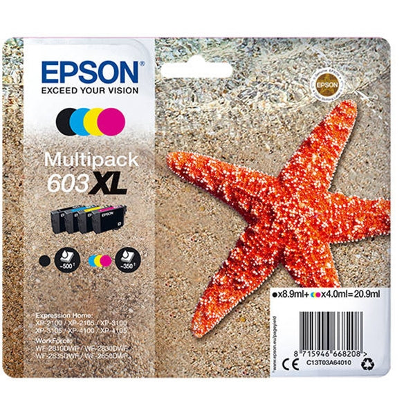 EPSON INK PACK 4 COLORS 603 XL XP-28xx/3100/21xx/3105/41xx