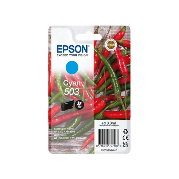 TINTA AZUL EPSON 503 XP5200/05/WF2960/65