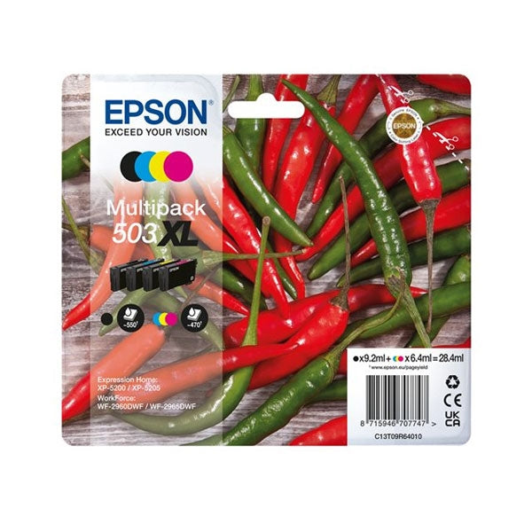 EPSON TINTEIRO PACK 4 CORES 503XL XP5200/05/WF2960/65