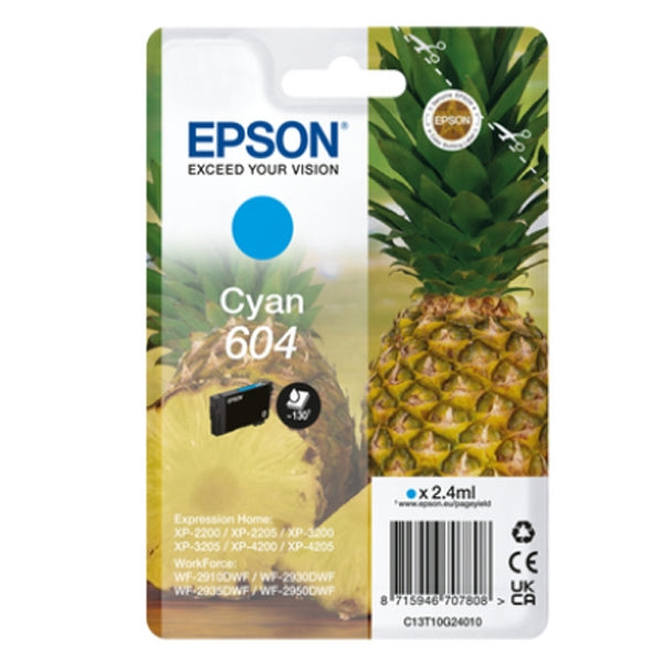 EPSON BLUE INK 604 XP2200/05/3200/05/4200/05/WF2910/30/35/50