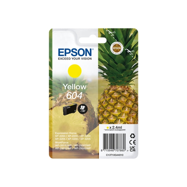 EPSON YELLOW INK 604 XP2200/05/3200/05/4200/05/WF2910/30/35/50