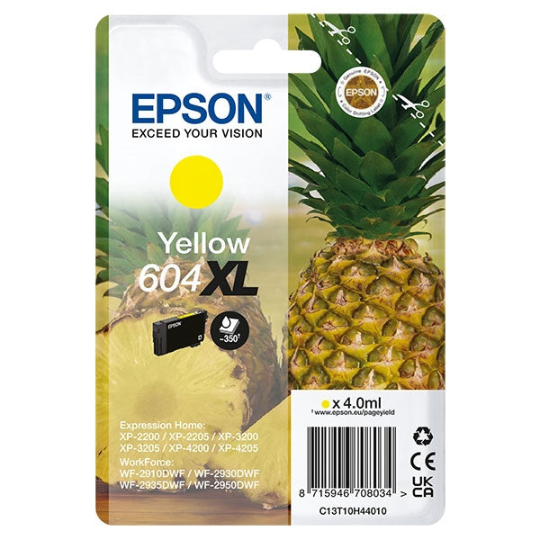 EPSON TINTEIRO AMARELO 604XL XP2200/05/3200/05/4200/05/WF2910/30/35/50