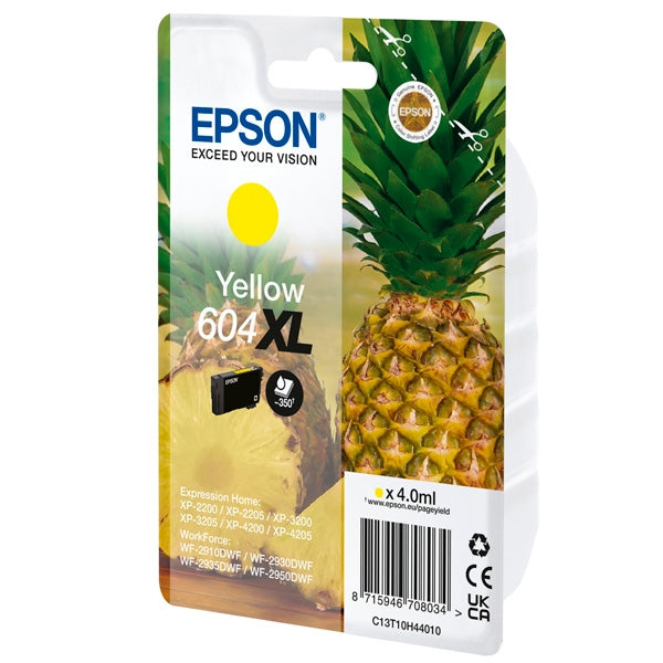 EPSON YELLOW INK 604XL XP2200/05/ 3200/05/ 4200/05/ WF2910/30/ 35/ 50