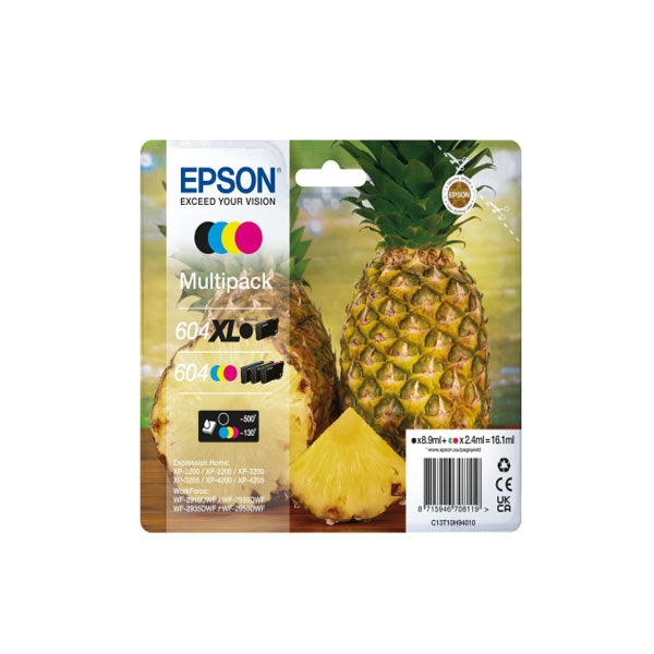 EPSON INK CARTRIDGE 4 COLOR BLACK/STD CMY 604XL XP2200/05/3200/05/4200/05/WF2910/30/3