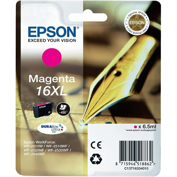 EPSON MAGENTA INK CARTRIDGE 16XL DURABRITE ULTRA