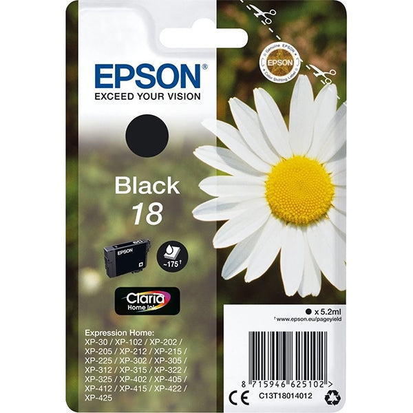 CARTUCHO DE TINTA EPSON 18 XP102/XP205/XP305/XP405 CON ALARMA