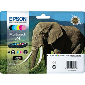 PACK TINTA EPSON 6 COLORES 24XL CLARIA PHOTO XP-850/750/950/55/860/760/960