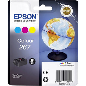 EPSON TINTEIRO PACK 3 CORES 267 WF-100/110