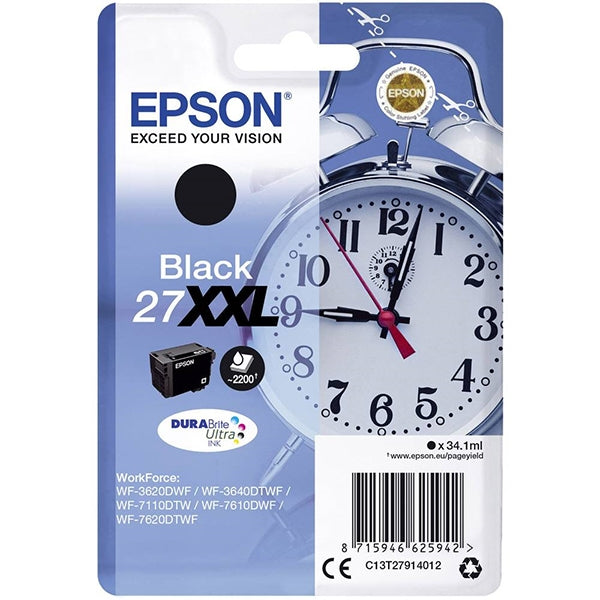 CARTUCHO DE TINTA EPSON NEGRO 27XXL WF-3620-40/WF-7110-7610-7620