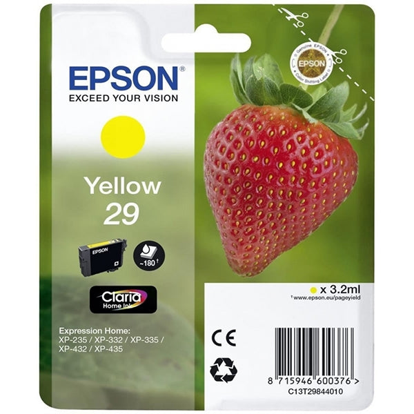 TINTA AMARILLA EPSON 29 CLARIA HOME XP235/332/335/432/435