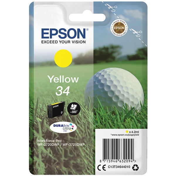 EPSON TINTEIRO AMARELO 34 PRO WF-3725DWF/WF-3720DWF