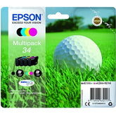 PACK TINTA EPSON 4 COLORES 34 PRO WF-3725DWF/WF-3720DWF