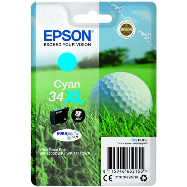 CARTUCHO DE TINTA EPSON AZUL 34XL PRO WF-3725DWF/WF-3720DWF