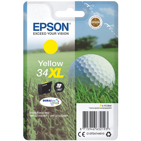 EPSON YELLOW INK 34XL PRO WF-3725DWF/WF-3720DWF