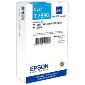 CARTUCHO DE TINTA EPSON AZUL XXL 4000p WF-5620DWF/5110DW/5690DWF/5190DW