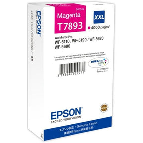 EPSON TINTEIRO MAGENTA XXL 4000p WF-5620DWF/5110DW/5690DWF/5190DW