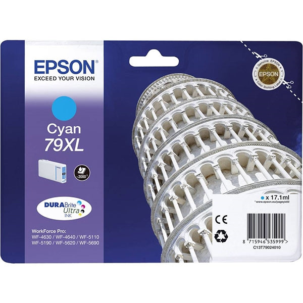 CARTUCHO DE TINTA EPSON AZUL XL 2000p WF-5620DWF/4630DWF/4640DTWF/5110DW/5690DWF/5190DW