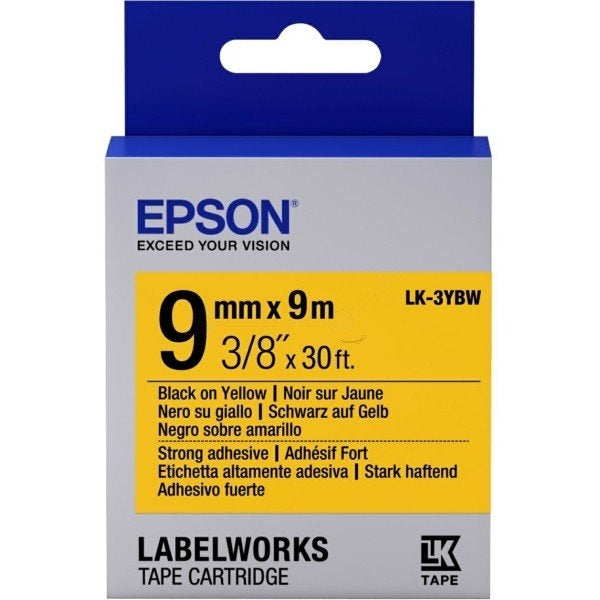 EPSON TAPE LK-3YBW BLK/YELL 9/9