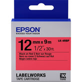 EPSON TAPE LK-4RBP PASTEL BLK/RED 12/9