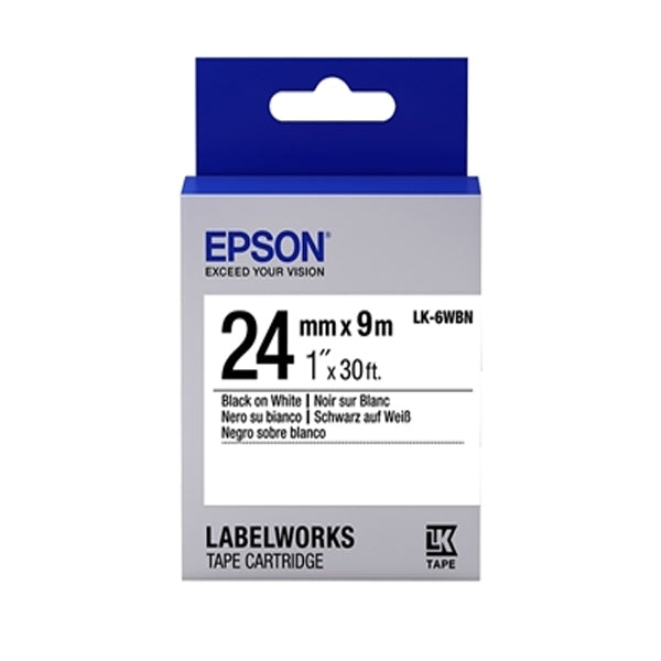 EPSON TAPE LK-6WBN BLACK/WHITE 24/9