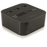 LECTOR DE TARJETAS EWENT HUB USB2.0 + HUB 3 PUERTOS