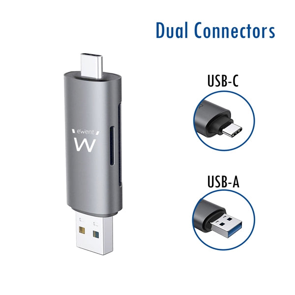 EWENT CARD READER USB3.1 GEN 1 COMPACT ALL-IN-ONE TYPE C/TYPE A