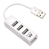 EWENT HUB USB2.0 4 PUERTOS BLANCO