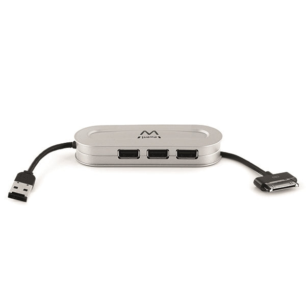 EWENT HUB USB2.0 3 PUERTOS + CABLE CARGADOR APPLE