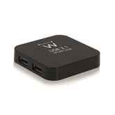 EWENT HUB USB3.0 4 PUERTOS DE ALTA VELOCIDAD CON ALIMENTACIÓN DE CA